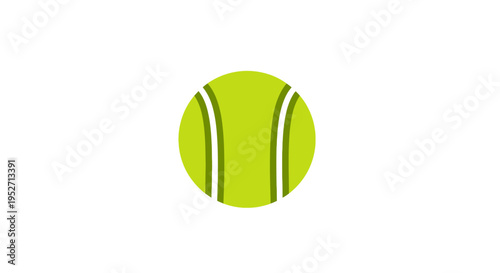 Vibrant tennis ball illustration on a plain white backdrop ideal for sports or recreational themes
