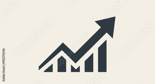 A Graphic Depiction of Upward Trend and Economic Growth in a Minimalist Style