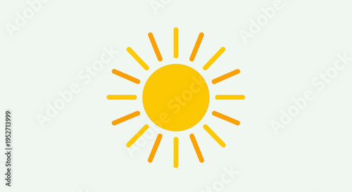 A vibrant and minimalist illustration of a bright yellow sun with radiating rays