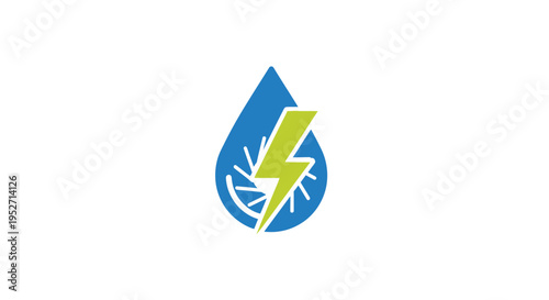 Conceptual image of renewable energy symbolizing water, electricity, and sustainable power sources