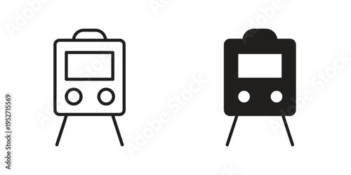 Subway icons. Vector illustration. Editable stroke. Isolated icon suitable for web,