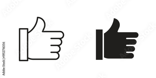 Thumbs down icons. Vector illustration. Editable stroke. Isolated icon suitable for web,