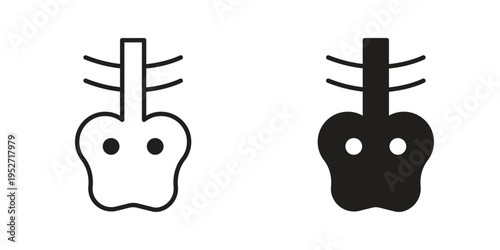 X ray icons. Vector illustration. Editable stroke. Isolated icon suitable for web,