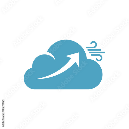 Clean air cloud icon symbolizing environmental protection and fresh air Vector illustration