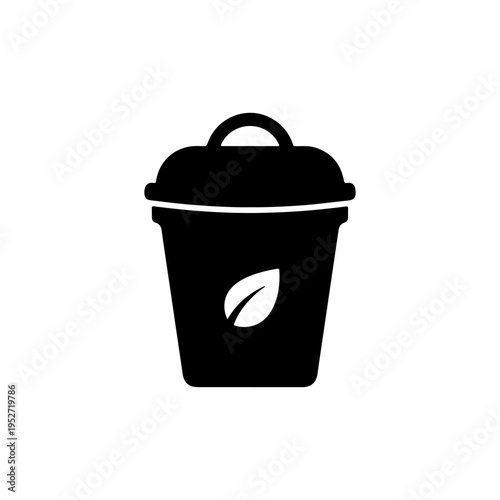 Compost bin icon representing organic waste and eco friendly gardening Vector illustration