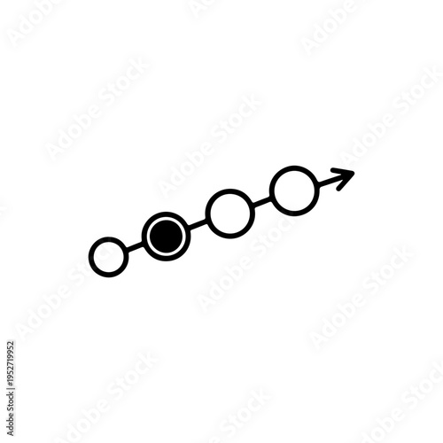 Progress steps icon showing sequential achievement Vector illustration