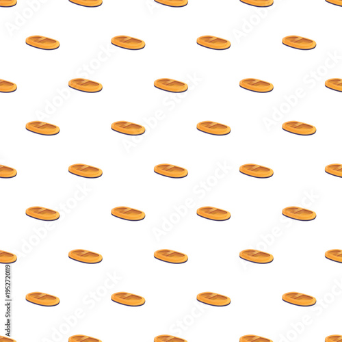 Orange inflatable boat forming a repeating seamless pattern on a white background