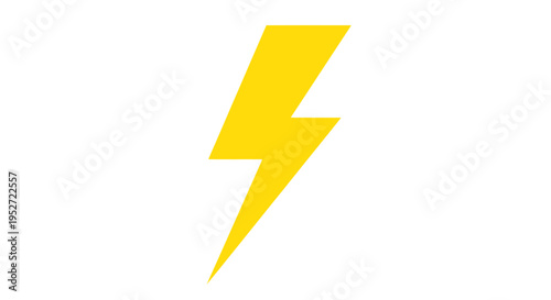 Yellow lightning bolt icon vector