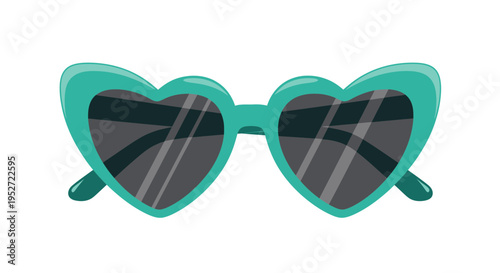 Vector heart shaped sunglasses icon