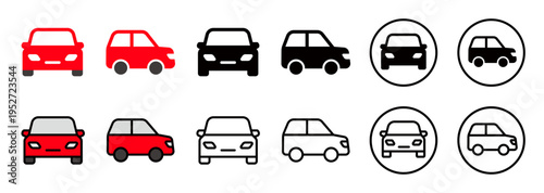 Simple car icon set (driving, traffic jams, traffic, taxi, parking, highway)
