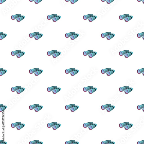Binoculars creating a seamless pattern, ideal for themes of discovery, travel, and observation