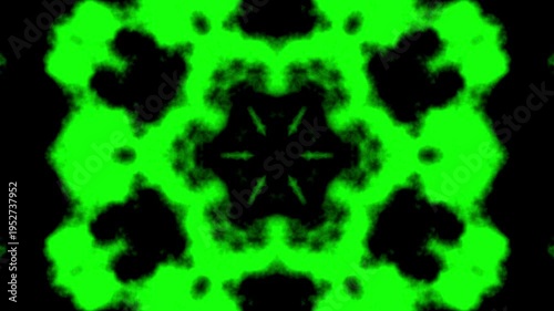 Neon Green Fractal Pattern Animation.