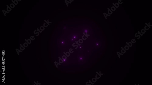 Purple Glowing Dots on Black Background.