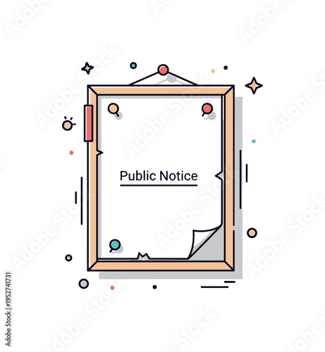 Faded poster frame bulletin board concept featuring a framed paper secured by small round pins, with edges gently curled to suggest age and weathering. A