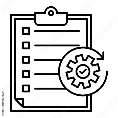 task play line icon with editable stroke