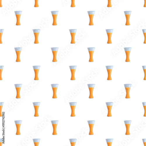 Beer glasses seamless pattern creating background illustration
