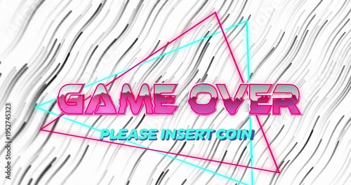 Animation of challenge accepted text over light trails on white background