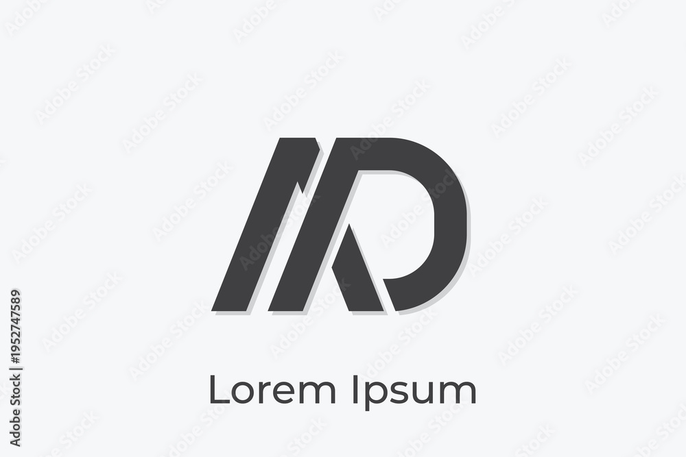 Fototapeta premium logo for company, AD abstract logo design