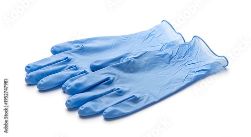 Blue latex gloves for medical and industrial use