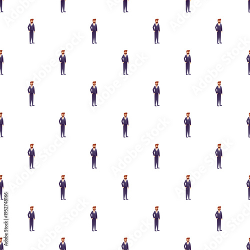 Bearded men in formal tuxedos creating a repeating wallpaper pattern