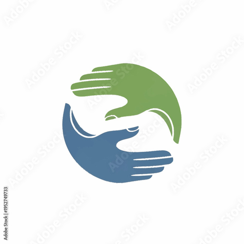 Two hands forming a circular shape, symbolizing connection and unity.