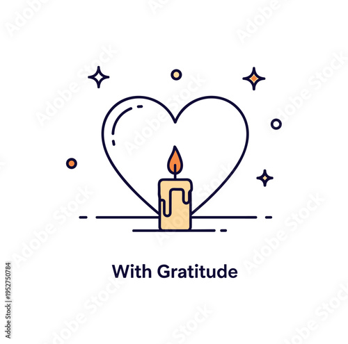 Candle in prayer symbolic devotion scene featuring a single candle placed in front of a simple heart outline, expressing sincerity and heartfelt intention. The