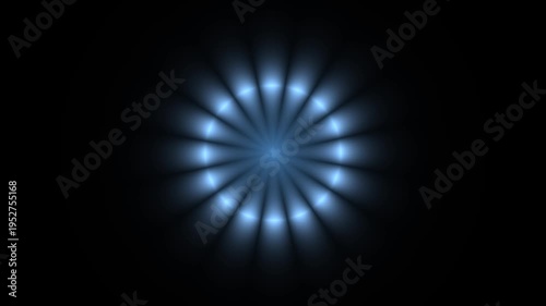 Glowing Blue Light Effect Animation.
