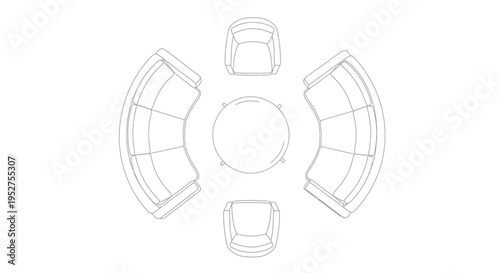 Set of 5 vehicle seat vector illustrations