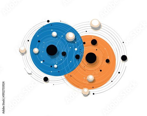 Top-down conceptual view of a small candle centered inside a yellow circular frame, thin radial lines subtly suggesting spreading light, abstract