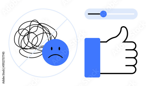 Mental health concept. Mental health icons emphasizing stress relief, emotional balance, and positivity. Mental health awareness and support for individuals mental resilience. For healthcare
