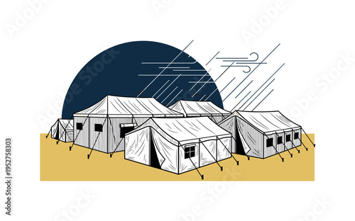 Black and white realistic modular closet structure with rotating circular rack as the main object, retro photographic texture, white cut-out outline around the