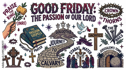 Good Friday Passion of Christ Christian Religious Symbols