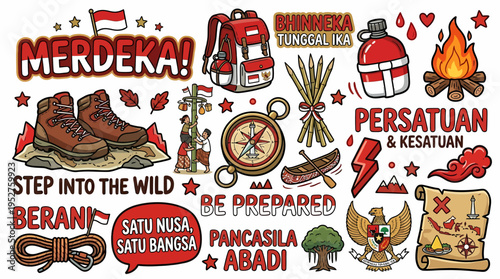Indonesia Independence Day Celebration & Outdoor Adventure Elements