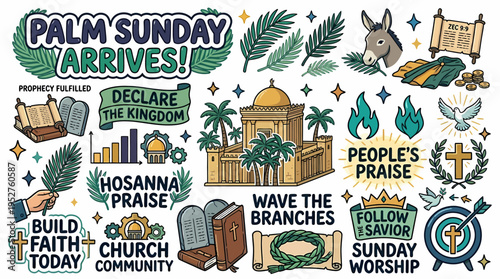 Palm Sunday Arrives! Christian Holiday Celebration Elements