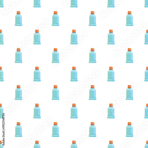 Repeating blue antiseptic mouthwash bottles creating a clean dental hygiene background