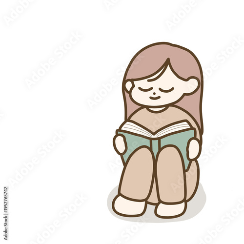リラックスして読書する女性
