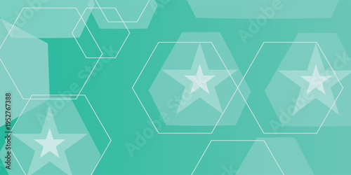 Mint green hexagon pattern background looks like honeycomb vector illustration modern graphic lighting effect.