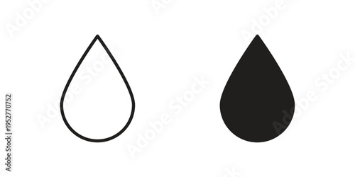 Blood drops icon Line Design Vector Illustration. Solid Black icons