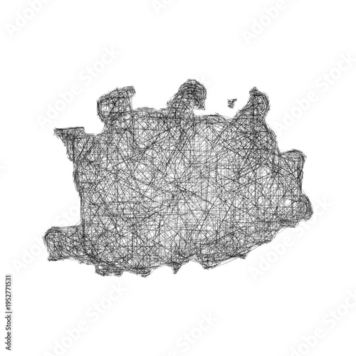 Sketch Antwerpen outline map design