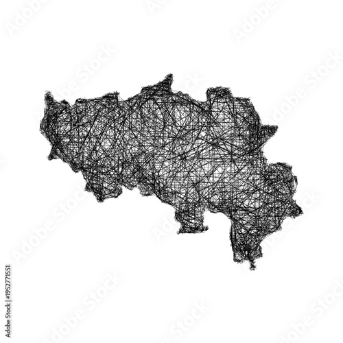 Sketch Liege outline map design