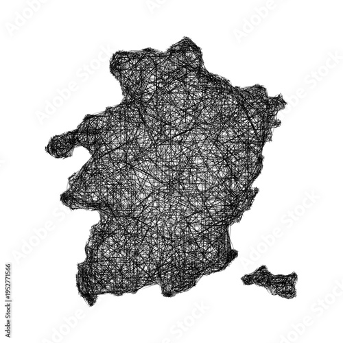 Sketch Limburg outline map design