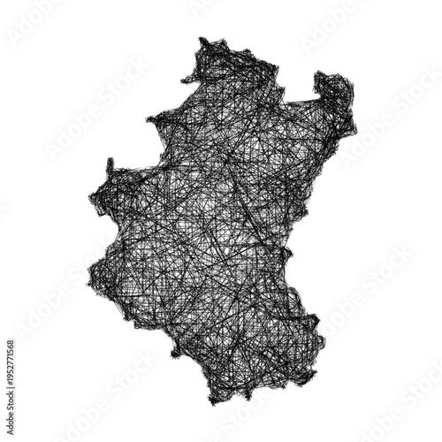 Sketch Luxembourg outline map design