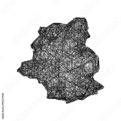 Sketch Bruxelles outline map design