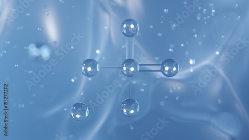Foto copper(ii) sulfate molecular structure, 3d model molecule, fungicide structural