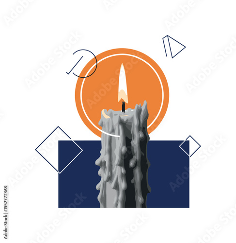 Black and white close-up of mechanical windmill hub, large green semicircle framing the rotation axis, thin red linear accents radiating outward like kinetic