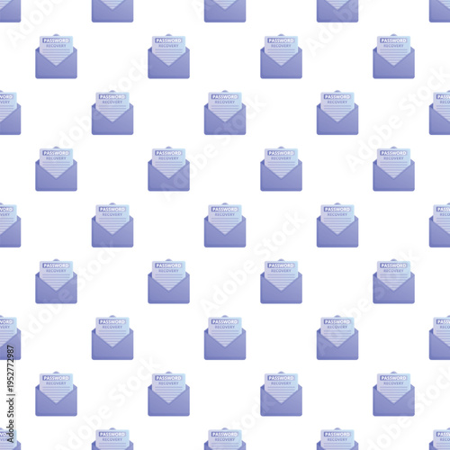 Pattern showing password recovery emails in envelopes, representing account security and digital privacy