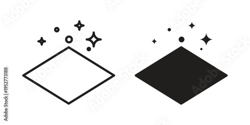 Clean floor surface icon Line Design Vector Illustration. Solid Black icons