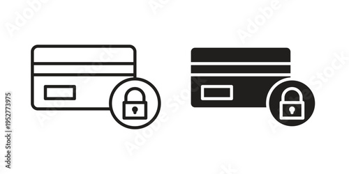Credit limit icon Line Design Vector Illustration. Solid Black icons