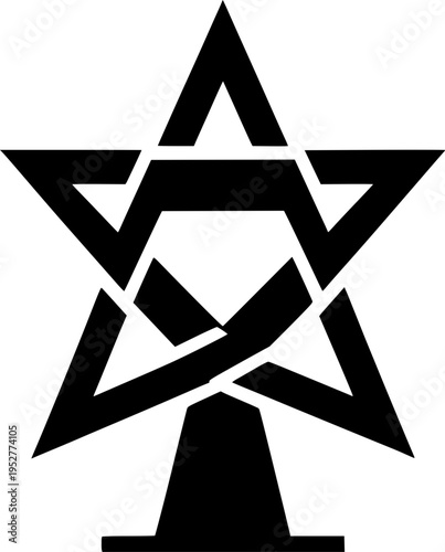 Star Icon: A visually striking star icon, meticulously designed with geometric precision, stands as a testament to symbolism. The captivating image lends itself to a versatile range of applications.