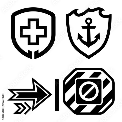 Safety Protection Navigation and Restriction Icon Bundle